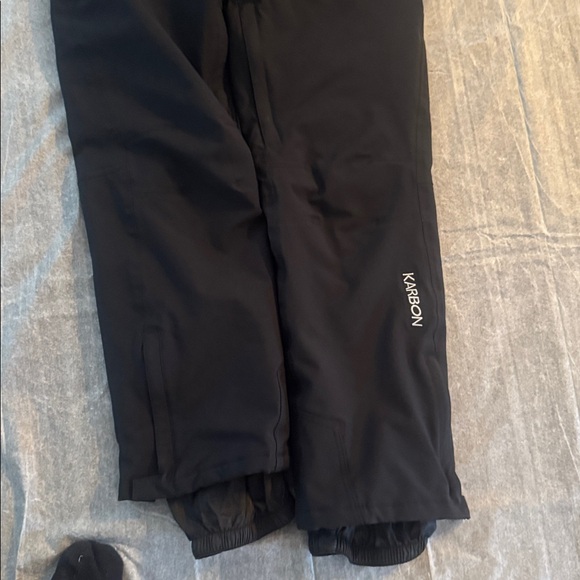 Men's Karbon Black and Orange Ski Jacket and Pants Set - Picture 7 of 8